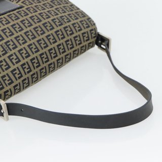 FENDI Zucchino Canvas Mamma Baguette Shoulder Bag