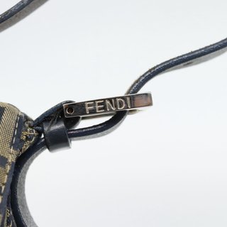 FENDI Zucchino Canvas Mamma Baguette Shoulder Bag