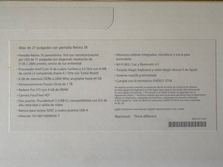Apple iMac 27" Retina 5K 2018 - IMPECABLE