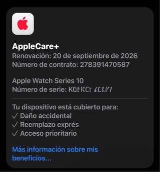 Apple Watch Series 10 Aluminio Negro 46mm GPS