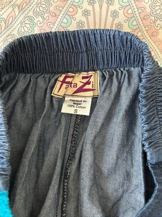Pantalón bombacho rayas azul y morado