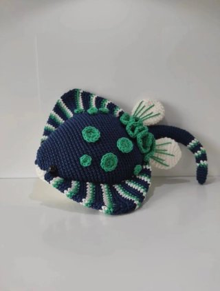 Amigurumi muñeco Manta Raya
