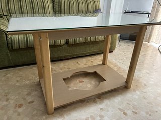 Mesa Camilla, incluye Cristal, Ropa Camilla/Tapete