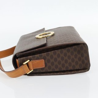 CELINE Macadam Canvas Circle Shoulder Bag PVC