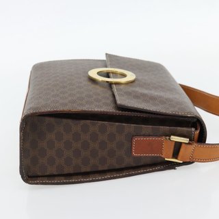 CELINE Macadam Canvas Circle Shoulder Bag PVC