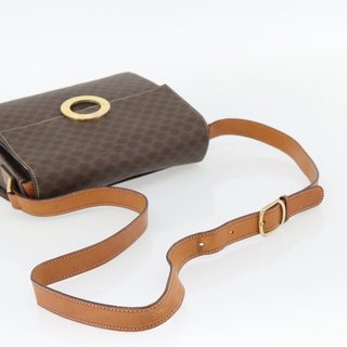 CELINE Macadam Canvas Circle Shoulder Bag PVC