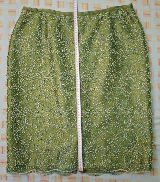 Conjunto 3 piezas Verde Oliva Satinado. Vestido