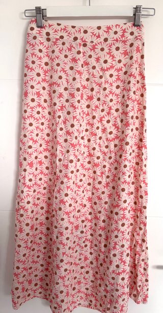 Falda midi estampada floral