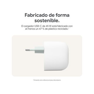 Google cargador USB-C 45W carga rápida