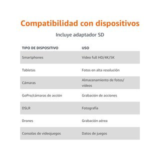 Amazon Basics 128GB Tarjeta microSD alta velocidad