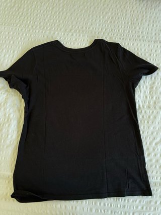 Camiseta Básica Negra Bershka Talla M