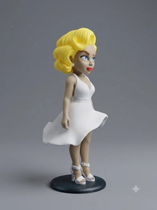 Figura Marilyn Monroe Vestido Blanco