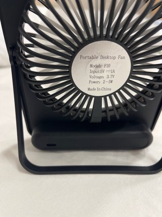 Ventilador portátil negro