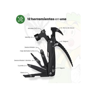 Herramienta multifunción con martillo y alicates