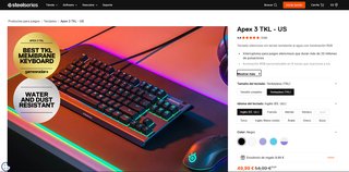 Teclado Gaming Steelseries Apex 3 TKL