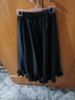 Falda flamenca negra talla 10 años