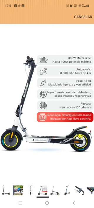 smartGyro Z-One 2 Patinete Eléctrico Gris