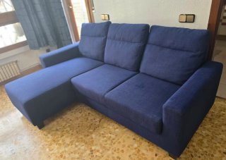 Sofá Esquinero Azul Ikea
