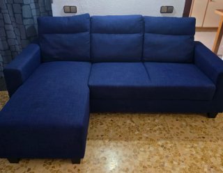 Sofá Esquinero Azul Ikea
