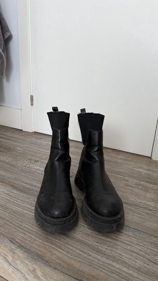 Botines negros plataforma