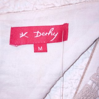 Vestido Derhy Beige y Blanco Talla M