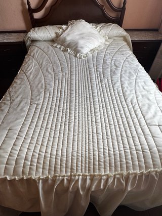 Colcha blanco roto cama 120cm