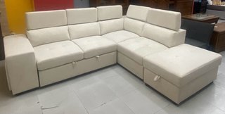 Sofá cama Chaiselongue Beige Tela