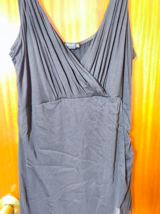 Vestido largo negro y blanco