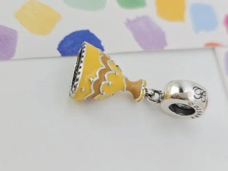 Charm Vestido Amarillo Plata pandora