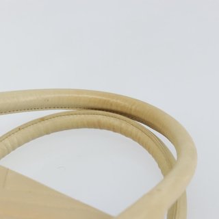 CHANEL V Stitch Hand Bag Lamb Skin Beige Gold CC
