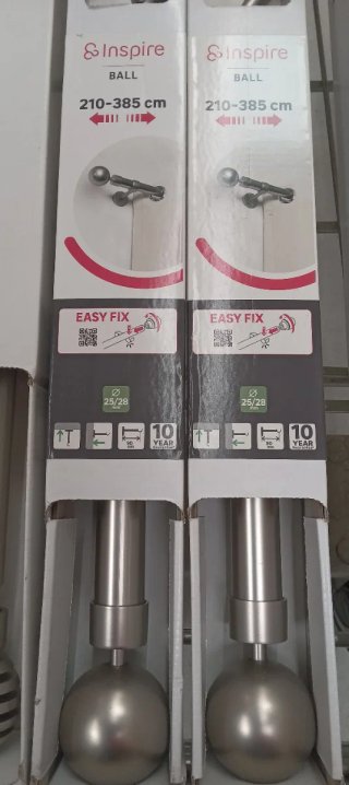 Barra cortina Elip INSPIRE extensible 210-385cm