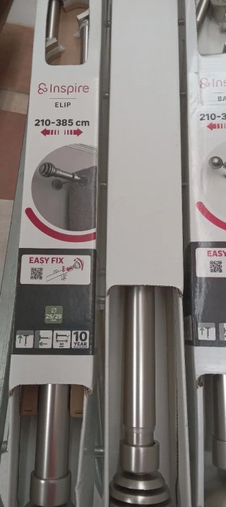 Barra cortina Elip INSPIRE extensible 210-385cm
