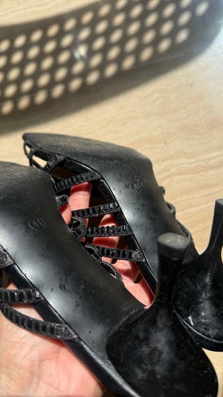 Sandalias Icon Negras Brillantes