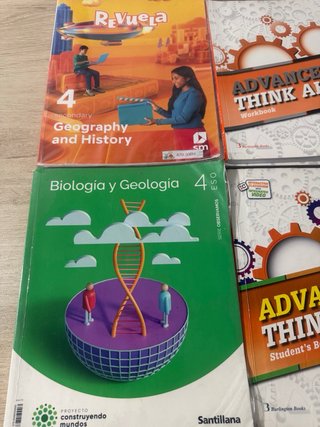 Lote libros 4 ESO biología, ingles, history & geog