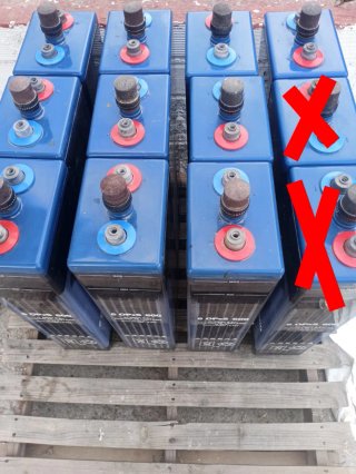 Lote 10 Vasos Batería 6 OPzS 600 + Conexiones