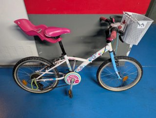 Bicicleta infantil BTWIN rosa y blanca