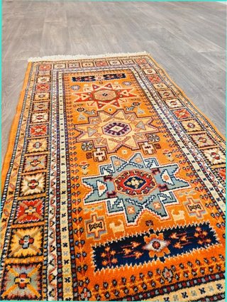 Alfombra de lana multicolor