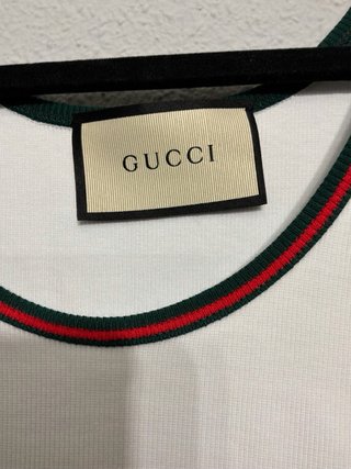 Camiseta Gucci Blanca con Ribete