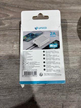 Power Bank Unico 10000mAh Mini Doble USB-A