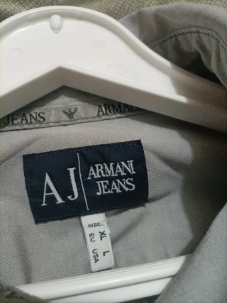 Camisa Armani Jeans Talla XL Beige