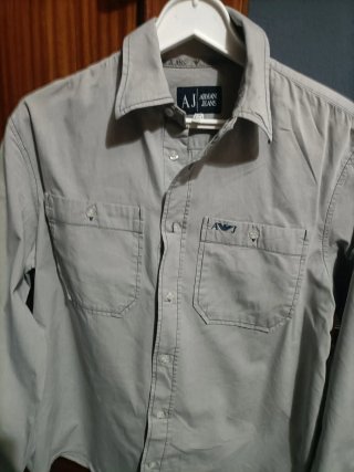 Camisa Armani Jeans Talla XL Beige