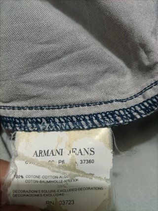Camisa Armani Jeans Talla XL Beige