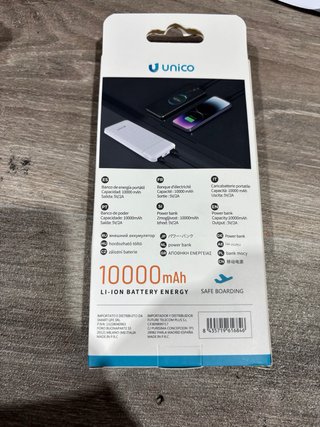 Power Bank Unico 10000mAh Doble USB
