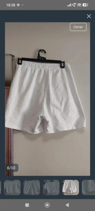 Sudadera y Short Blanco.Conjunto  Berhka. Talla S