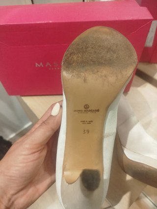 Zapatos MASCARÓ t39 blanco raso ideal novias