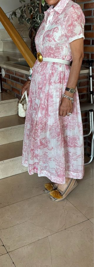 Vestido Dior Rosa y Blanco