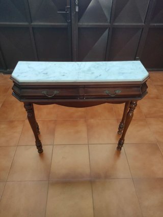 Mesa y 6 Sillas Antiguas Madera