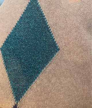 Top Delpozo Rombo Multicolor Rosa