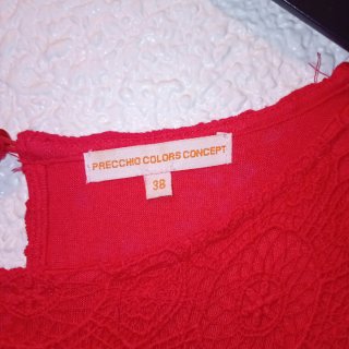 Vestido Precchio encaje rojo