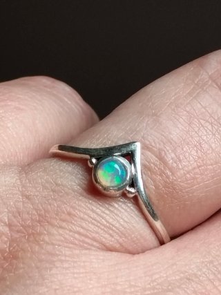 Anillo Plata 925 Ópalo Natural Etíope